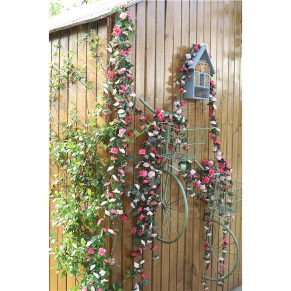 5 Pack 41 FT Fake Rose Vine Flowers Plants Artificial Flower Hanging Rose Ivy - Picture 5 of 6